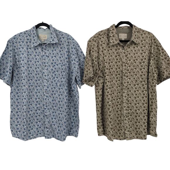 Lot of 2 HIGH SIERRA SHIRTS Casual Cotton Lawn Mens XL Snap Ornate Designs ~ EXC - Picture 1 of 8